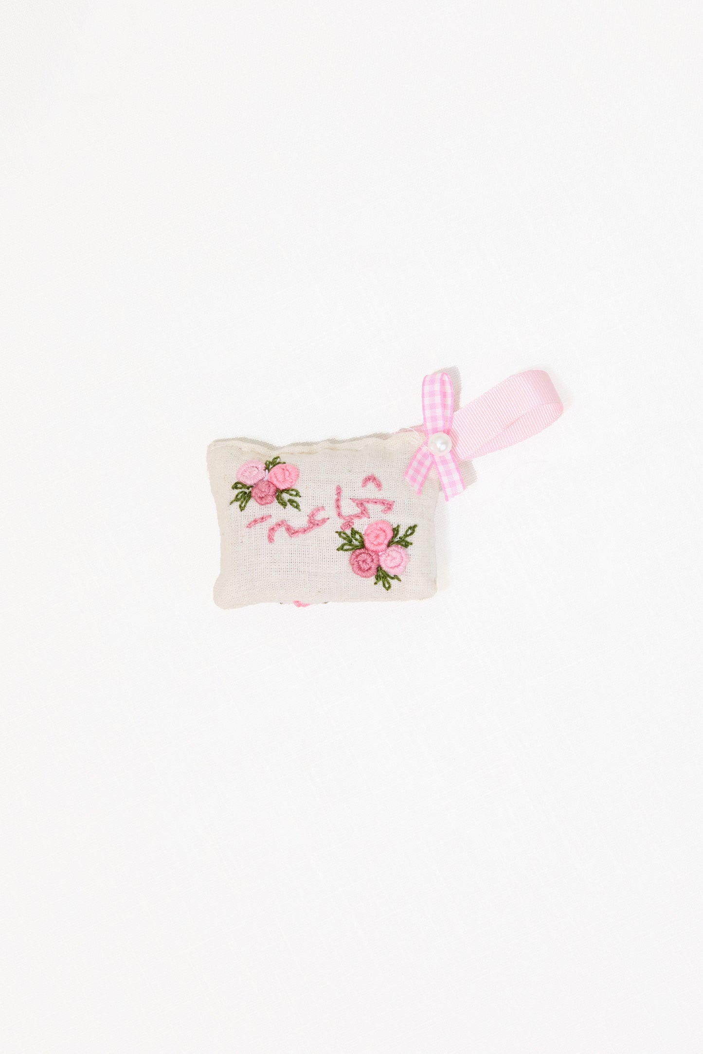 Embroidered Lavender Pillow/Pouch
