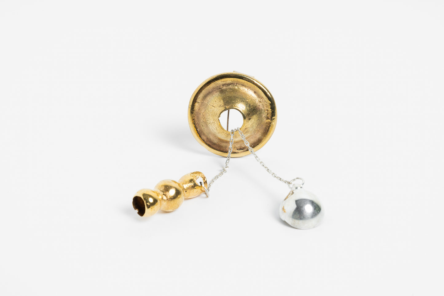 Hollow Bell Brooch Flat