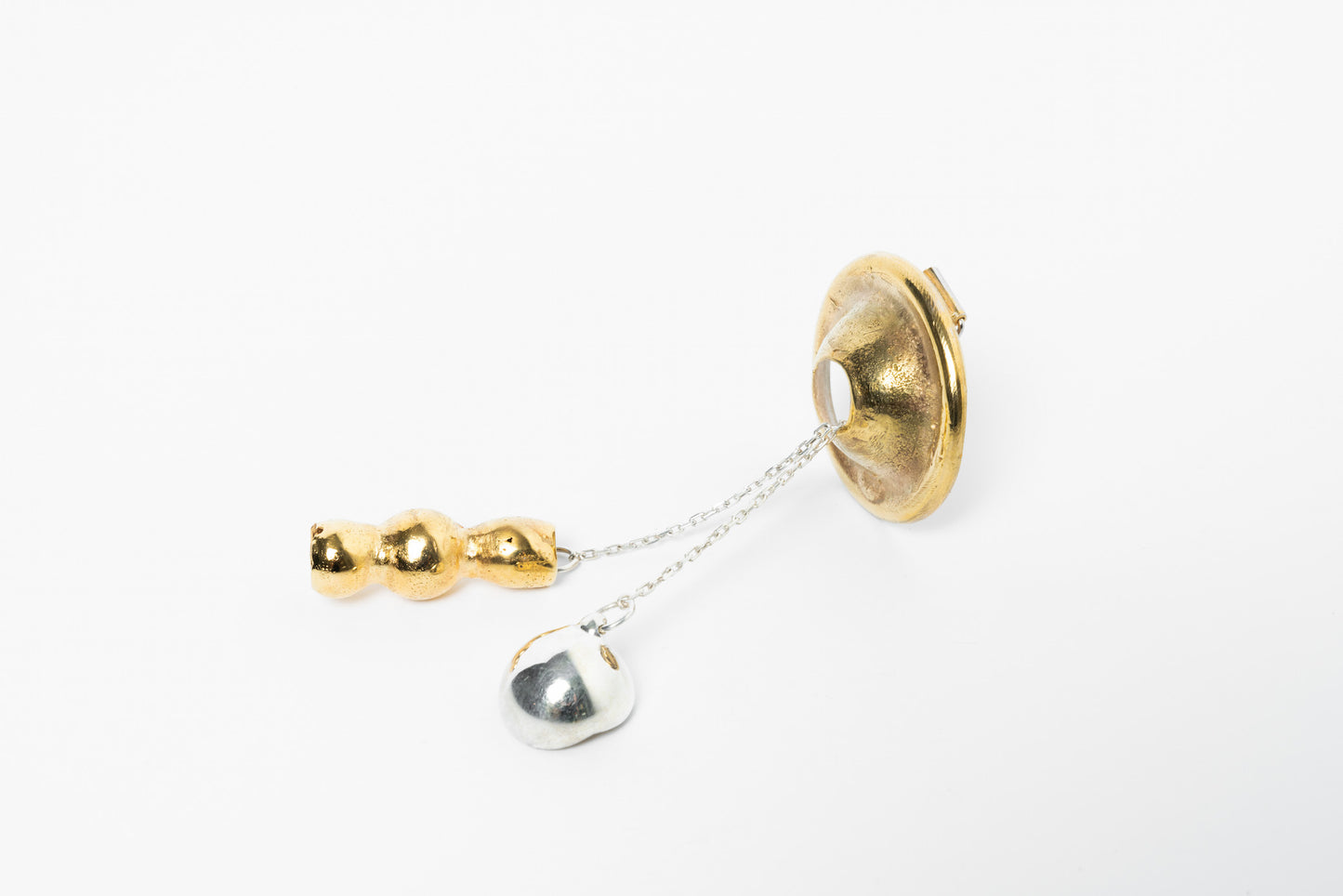 Hollow Bell Brooch Flat