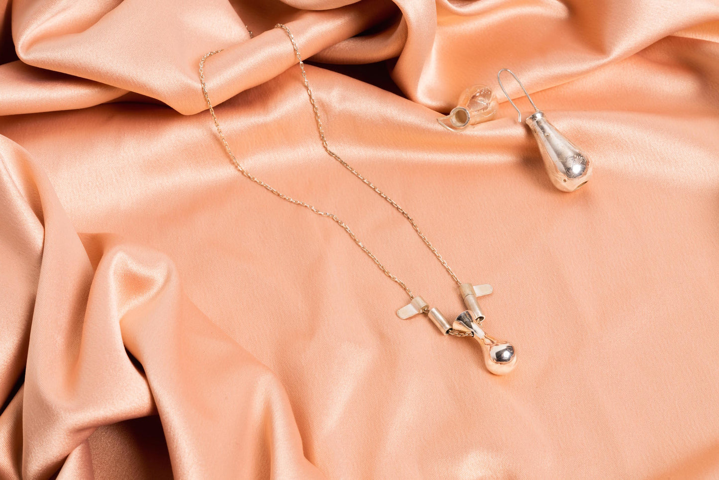 Raw Drop Bottle Earring
