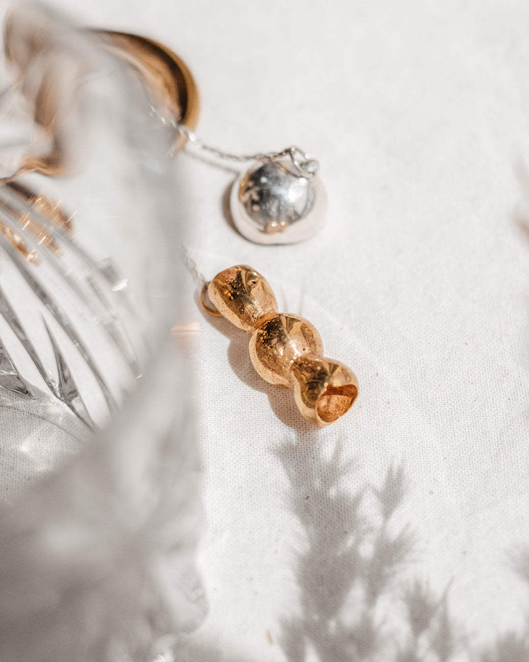 Hollow Bell Brooch Flat