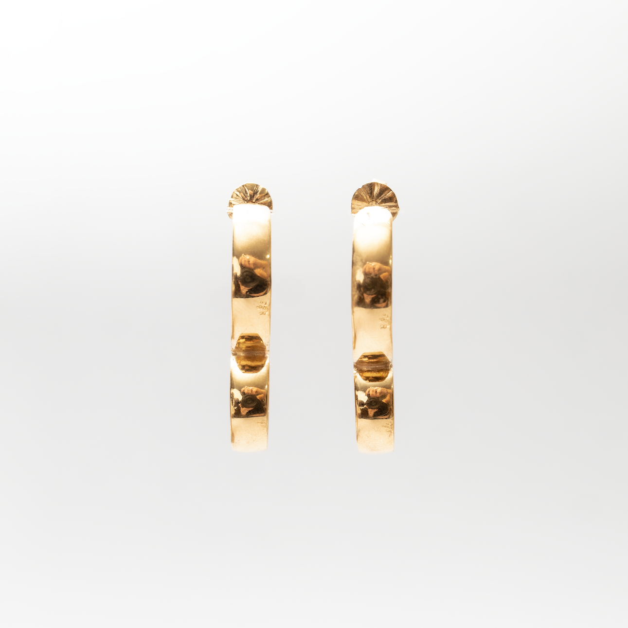 Double Circle Silhouette Hoop Earrings
