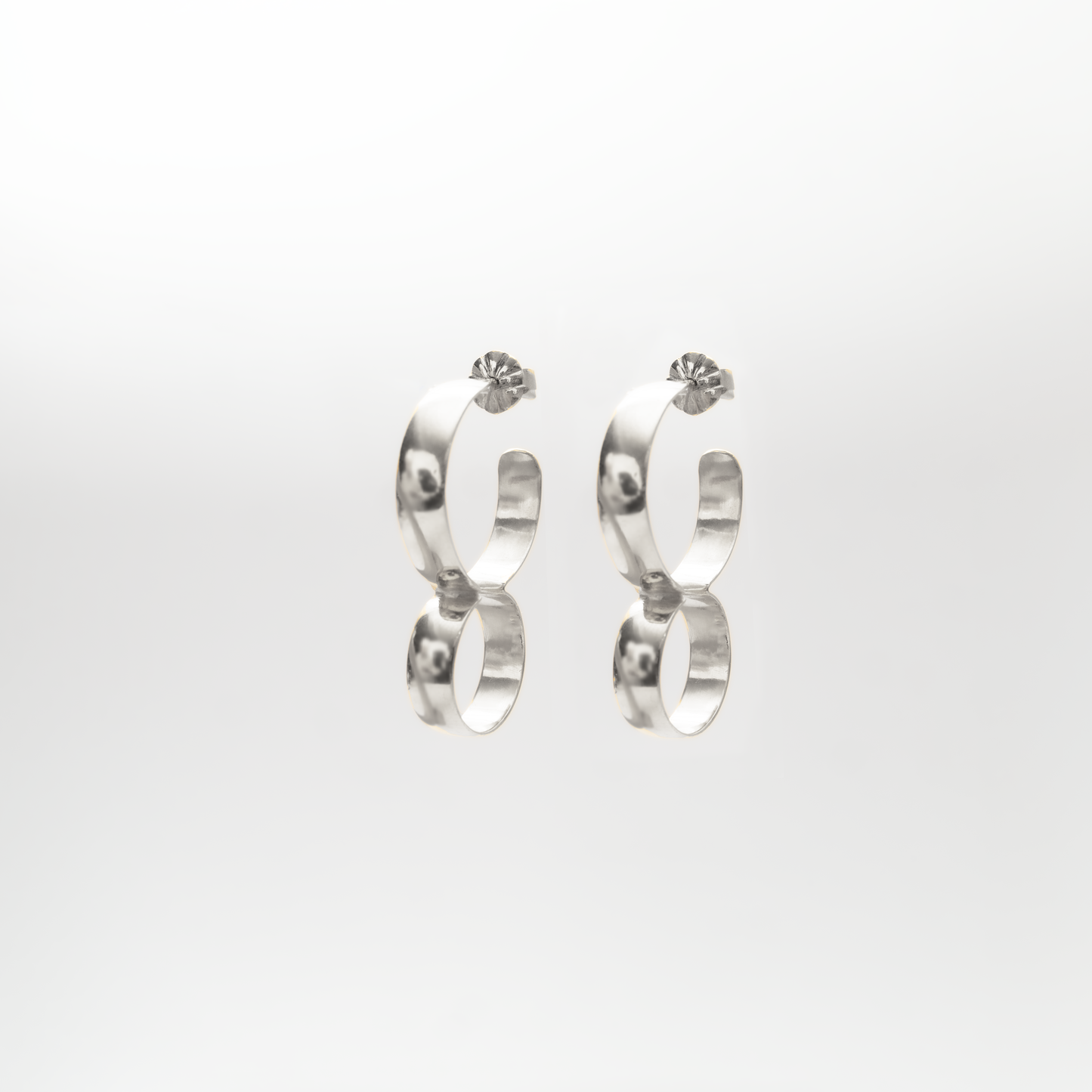 Double Circle Silhouette Hoop Earrings