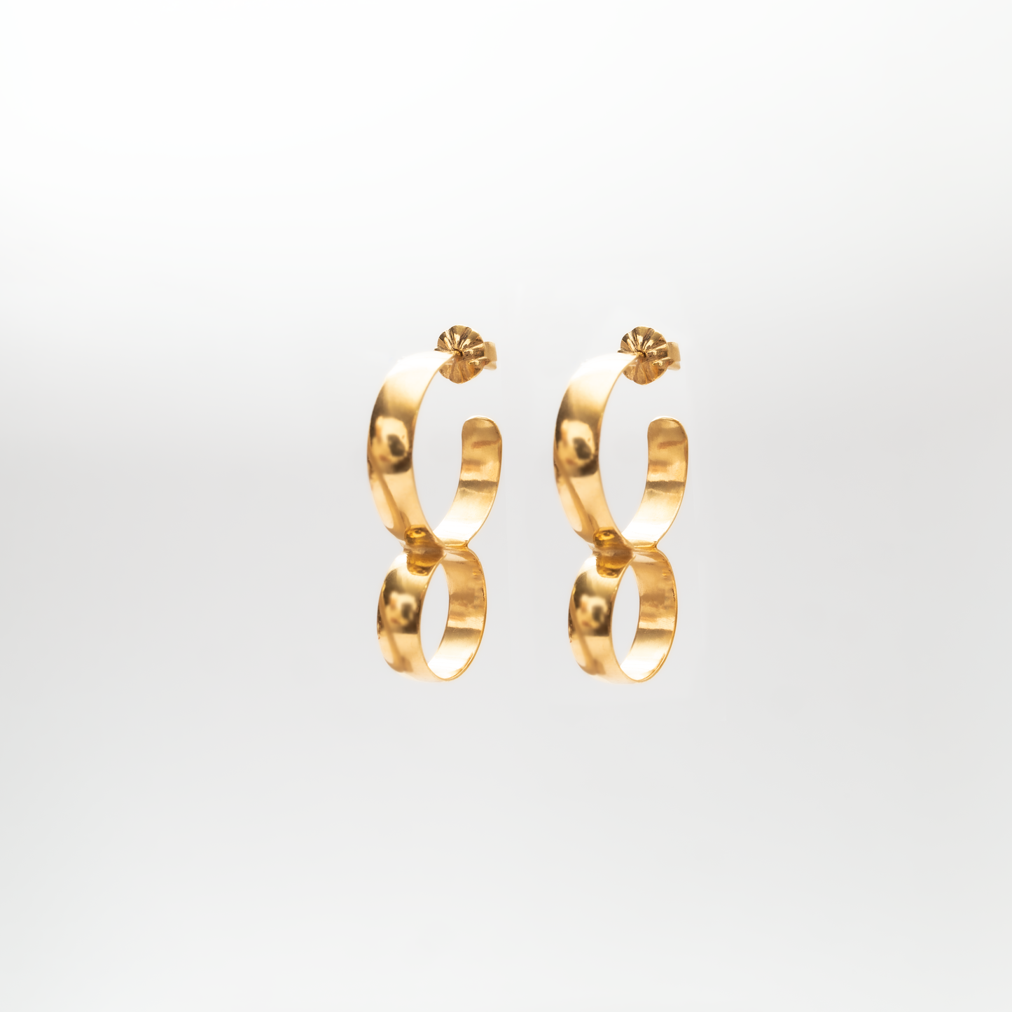 Double Circle Silhouette Hoop Earrings