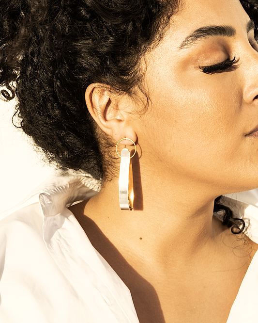 Tear Drop Contour Earring